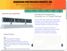 Tablet Screenshot of hendersonprestressedconcrete.com